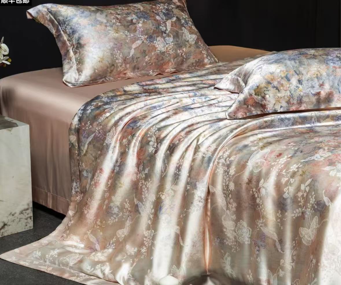 水彩フラワー シルク寝装 2